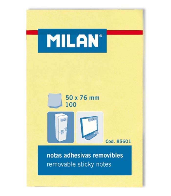 Taco notas adhesivas 50x76mm MILAN