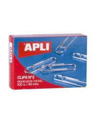 Clips nº3 40mm APLI 100 unidades